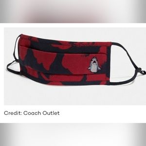 NWT Coach Sharky Wildflower Camo Face Mask 100% cotton. One size.